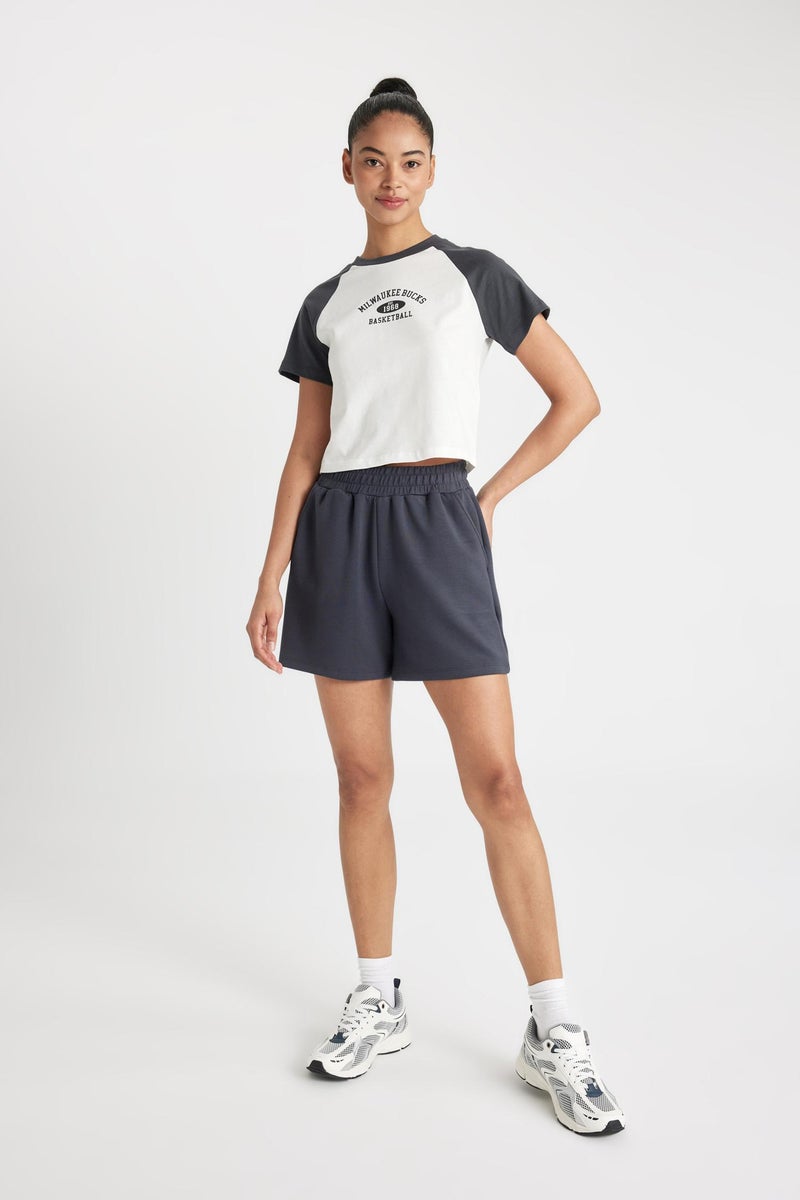 DeFacto Grey Woman DeFactoFit Standard Fit Short Leg Modal Shorts Casual - Image 3